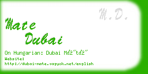 mate dubai business card